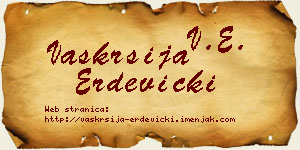 Vaskrsija Erdevički vizit kartica